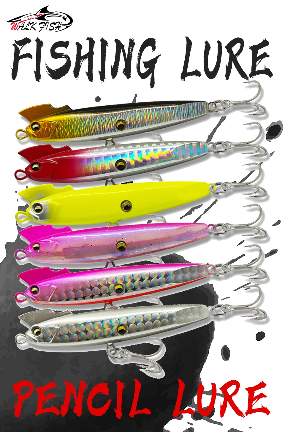 Señuelo lápiz WALK FISH con triple anzuelo