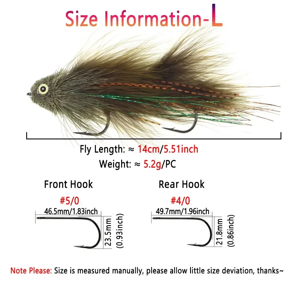 Streamer articulado Bimoo Bass Bug Lumo – Pelo de ciervo con ojos 3D - imagen 4
