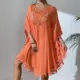 Camiseta de playa holgada para mujer con cuello cuadrado UV - imagen 2