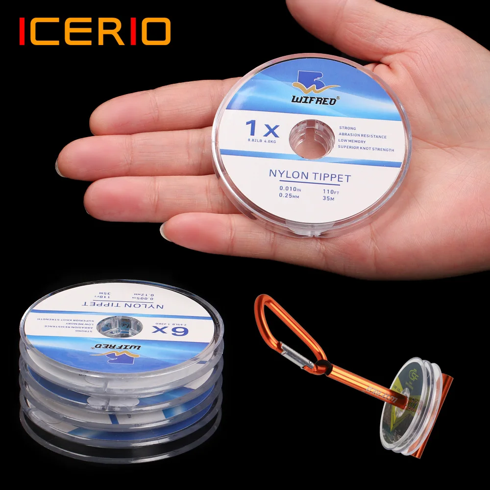 ICERIO Hilo de mosca monofilamento – Sedal transparente para trucha y lubina - imagen 2