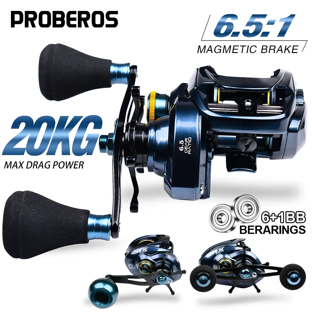 Carrete Baitcasting PROBEROS para Agua Salada – Relación 6,5:1