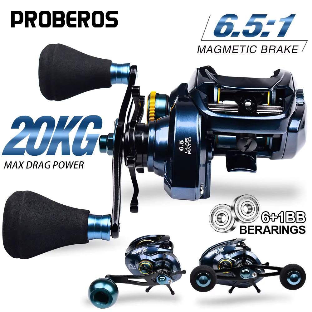 Carrete Baitcasting PROBEROS para Agua Salada – Relación 6,5:1