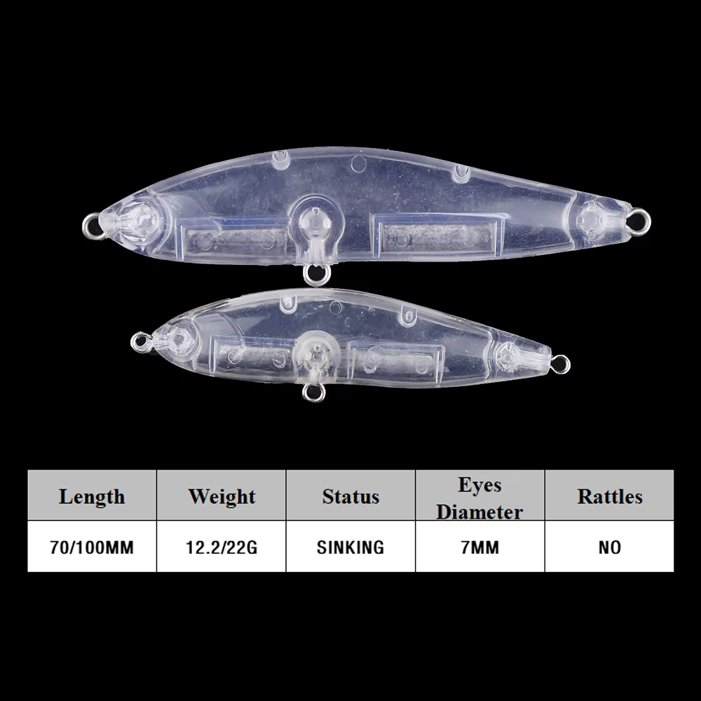 Chan'sHuang Pencil Bait – Senuelo artificial artesanal en blanco - imagen 2