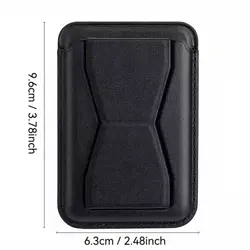 Funda antirrobo móvil de cuero con ranuras para tarjetas Magsafe
