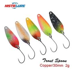 Cuchara metálica 30mm – Spinner de cobre para trucha y perca