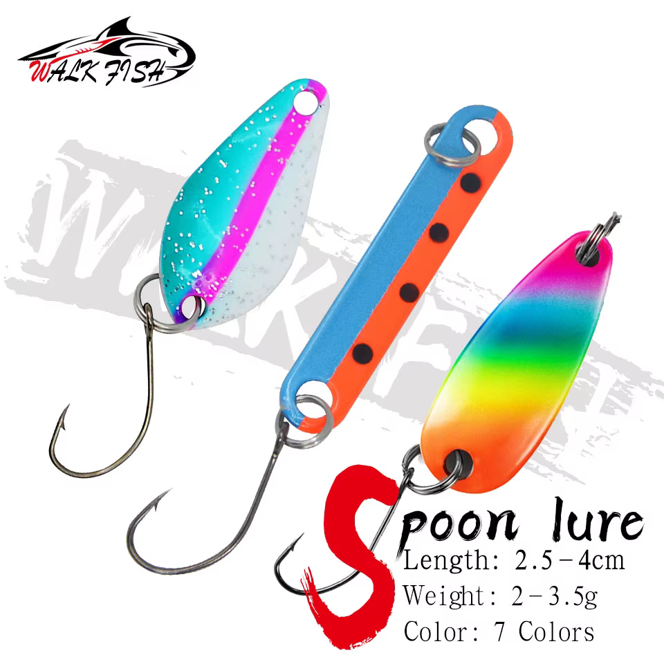 Cucharilla Walk Fish para trucha – Gancho simple - imagen 2