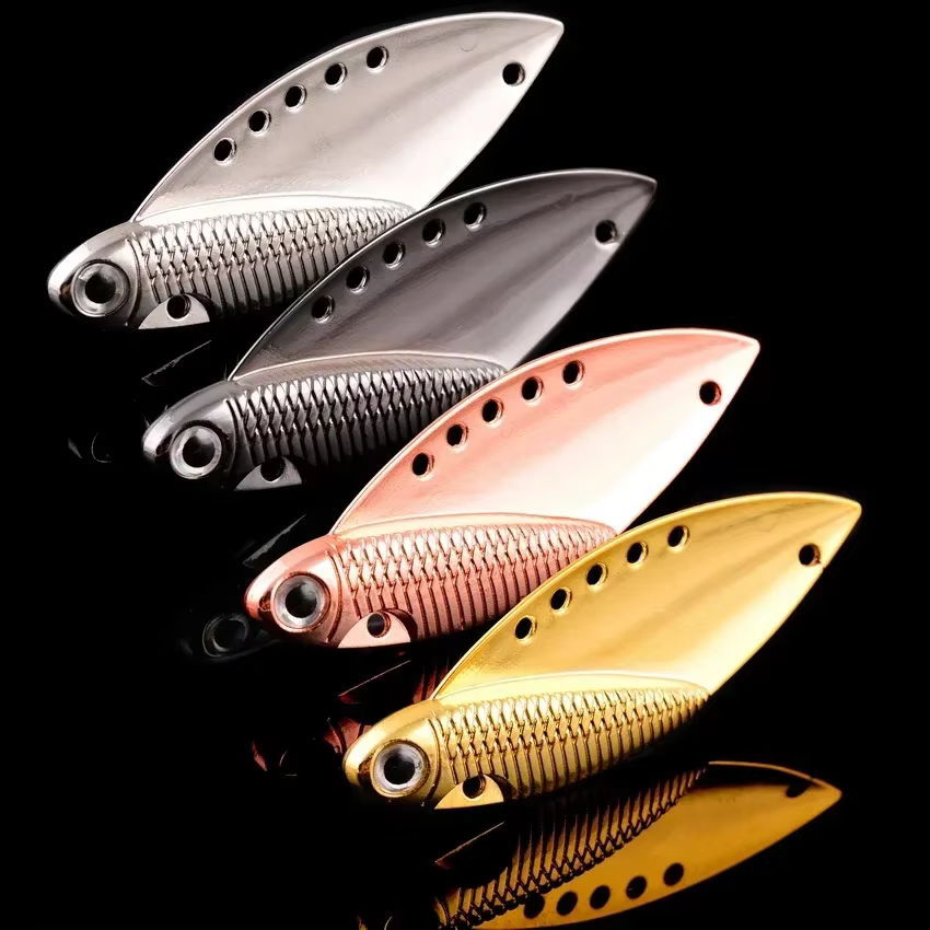 Cuchara vibratoria Metal VIB para black bass con señuelo duro - imagen 4