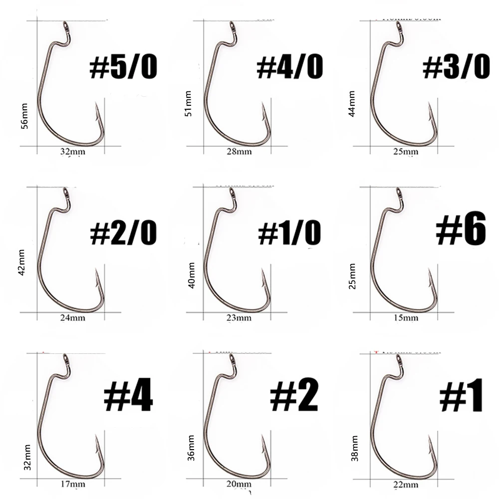 Anzuelos Crank Worm con púas para pesca de vinilo - imagen 3