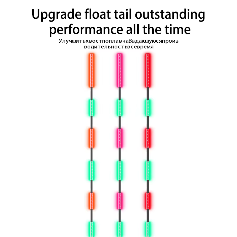 Vertical flotador eléctrico boya luminosa pesca lago río madera balsa - imagen 5