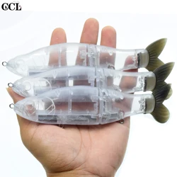 Swimbait magnético cola suave 6,5" - Blanco transparente