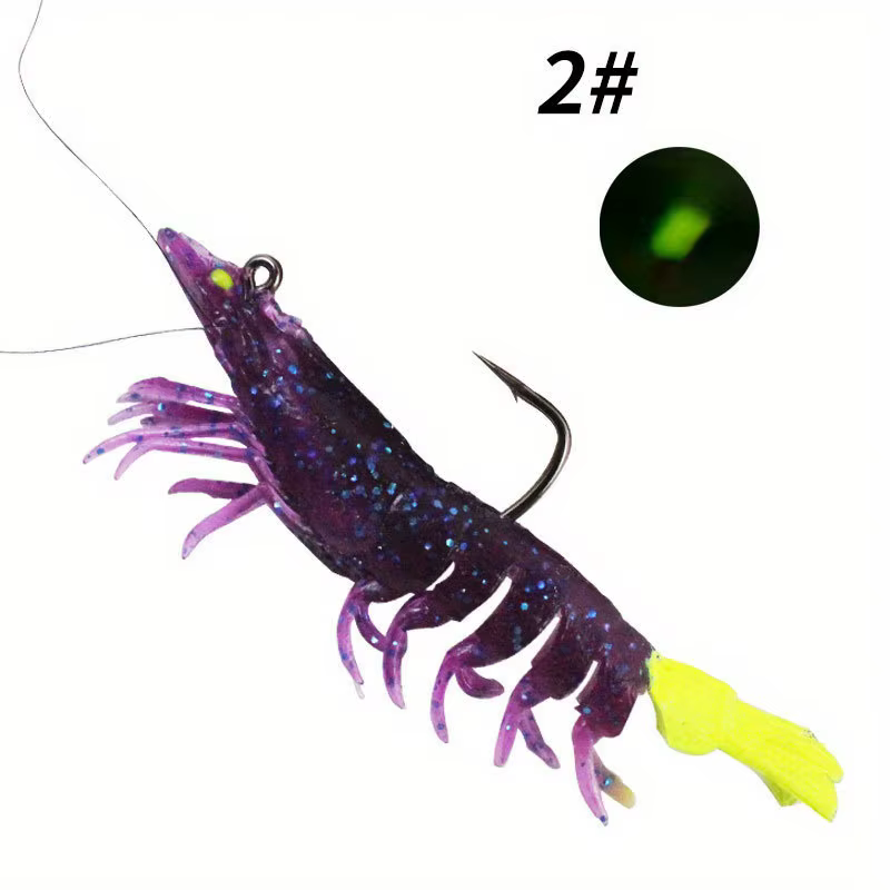 Vinilo luminoso con forma de camarón para pesca nocturna