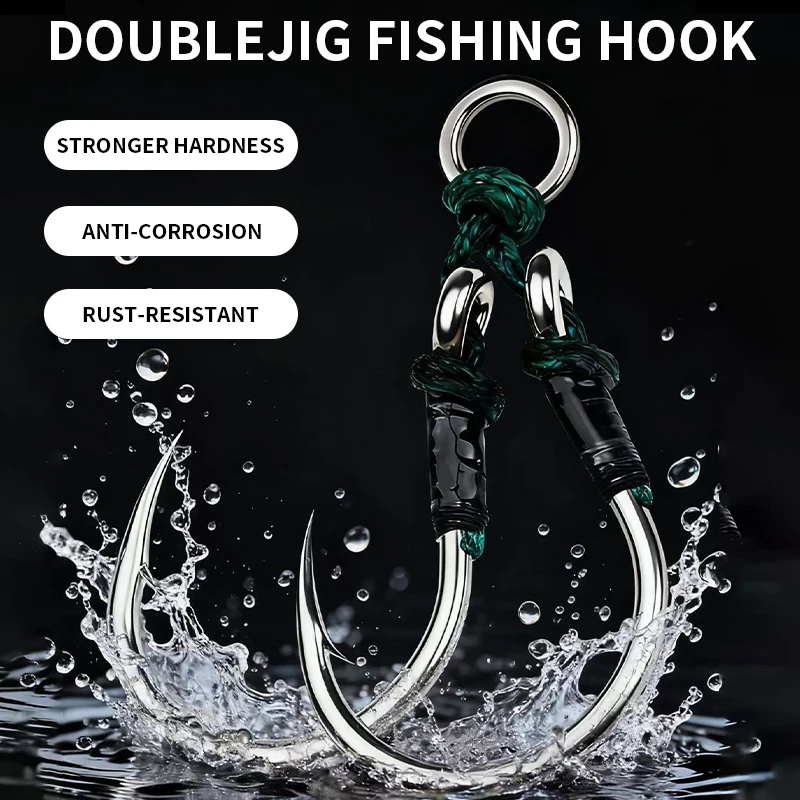 Anzuelos Jigging PROBEROS de acero alto carbono con púas angulares - imagen 3