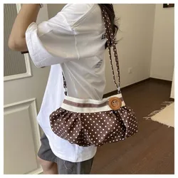 Bolso Casual de Hombro con Puntos y Botones Madera – Correa Ajustable