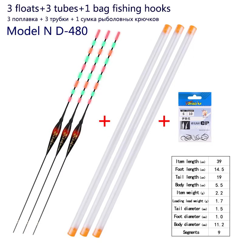 Boyas luminosas para pesca de carpa – Flotadores con tubos - imagen 5