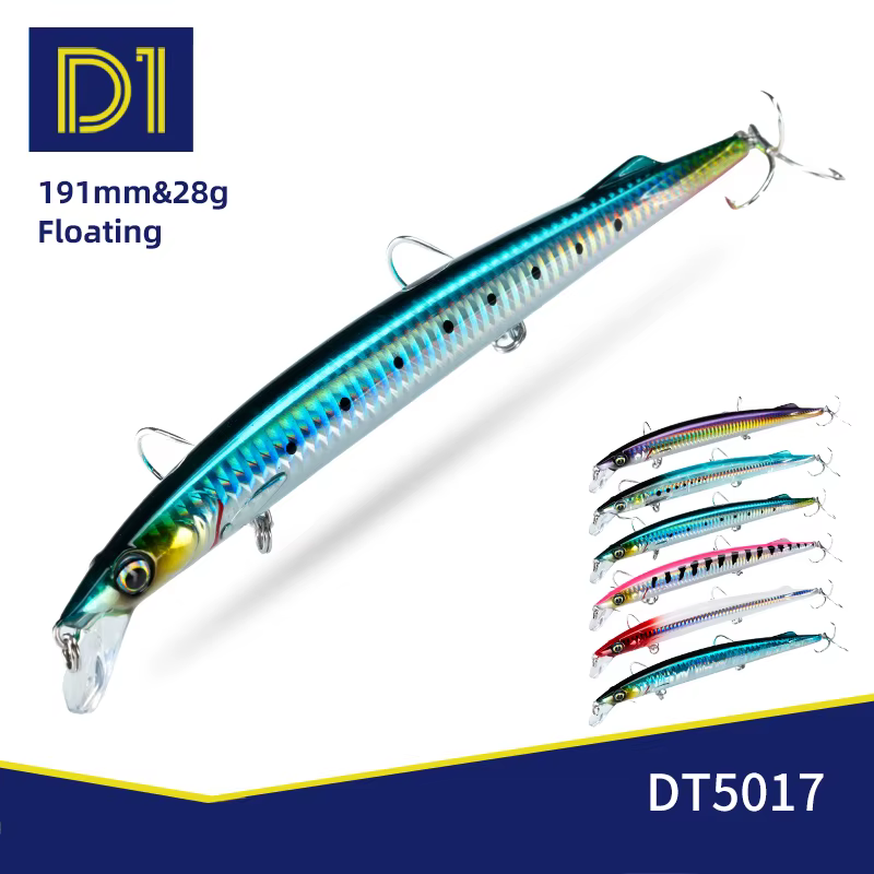 Wobbler Flotante D1 Sandeel 191mm – señuelo duro para largo lance - imagen 2