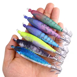 Jigs luminosos para calamar horizontales de agua salada