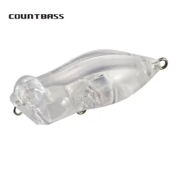 Countbass Popper blanco flotante sin pintar Wobbler rana para spinning