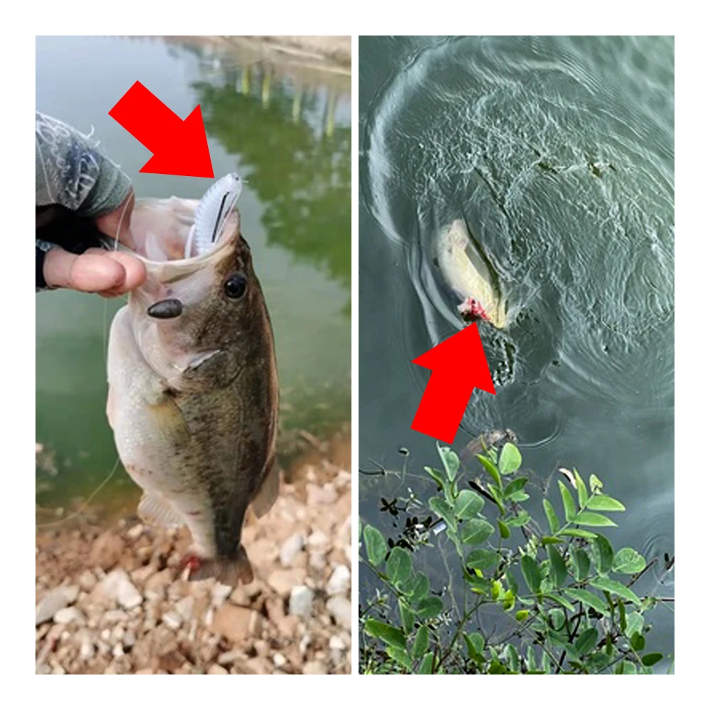 Señuelo montado en posición de pesca