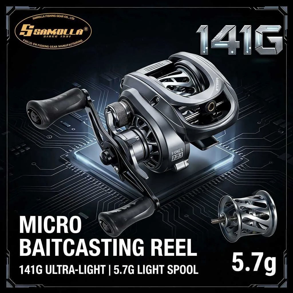 SAMOLLA Nieuwe carrete baitcasting ultraligero para agua salada