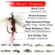 Brasshead insectos artificiales para trucha Ninfa Royal WulffFly - imagen 2