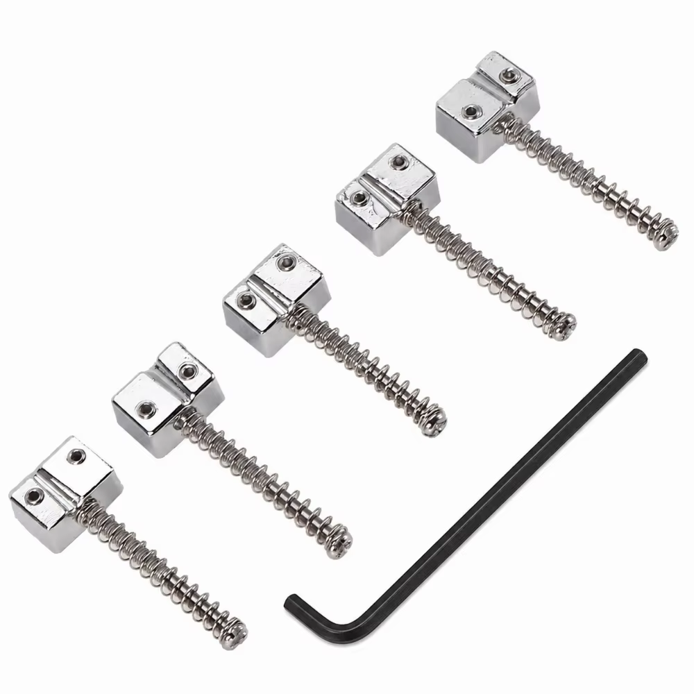 Tornillos de Resorte para Sillín de Puente de Bajo Eléctrico – Plateado y Dorado - imagen 2