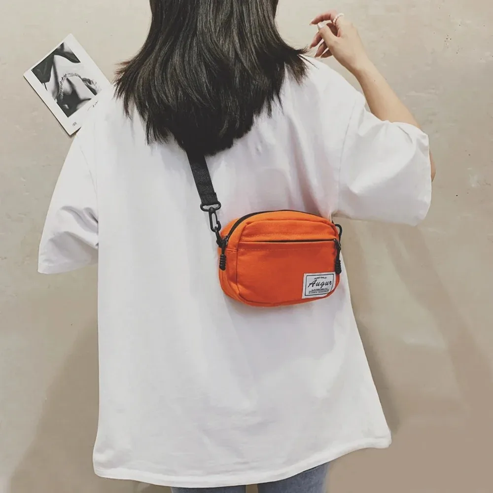Bolso bandolera mini de lona con patchwork para teléfono