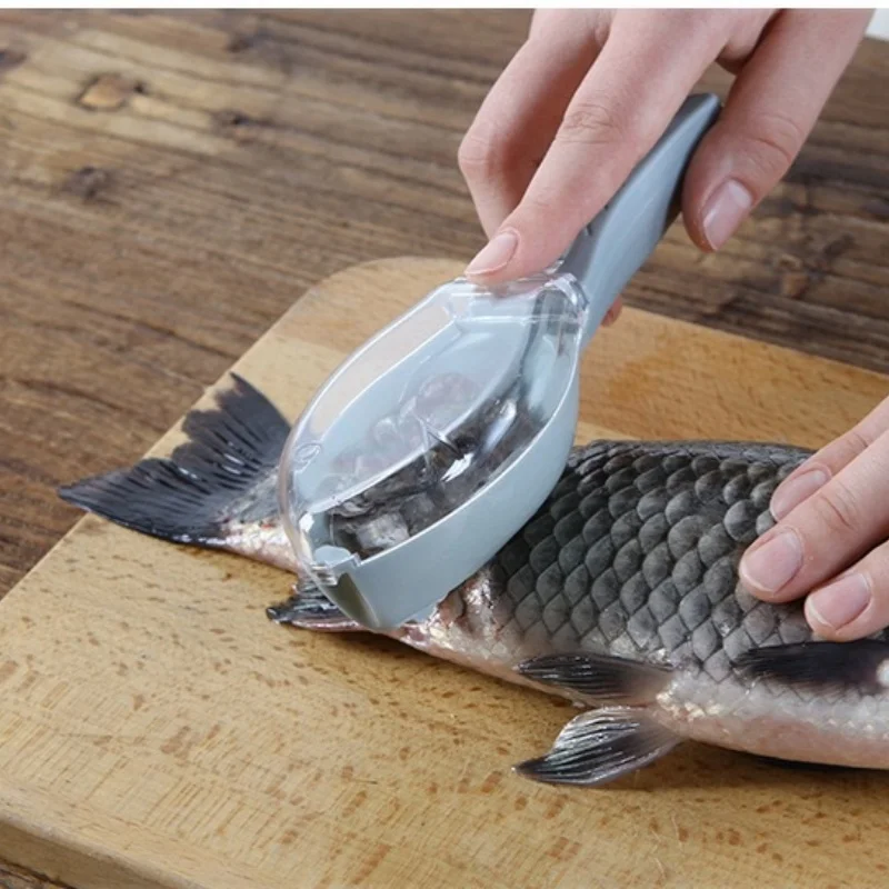 Raspador de escamas con tapa para pesca y cocina - imagen 2