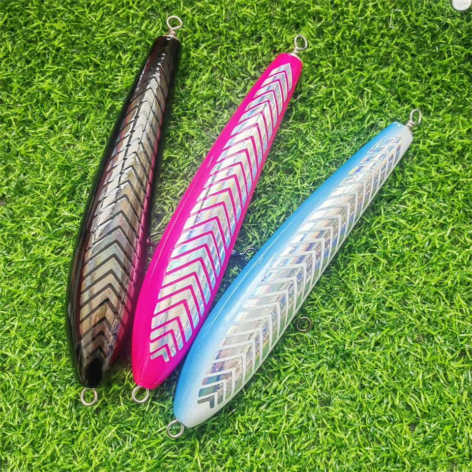 Señuelos Stickbait Topwater Flotantes para Lubina y Atún