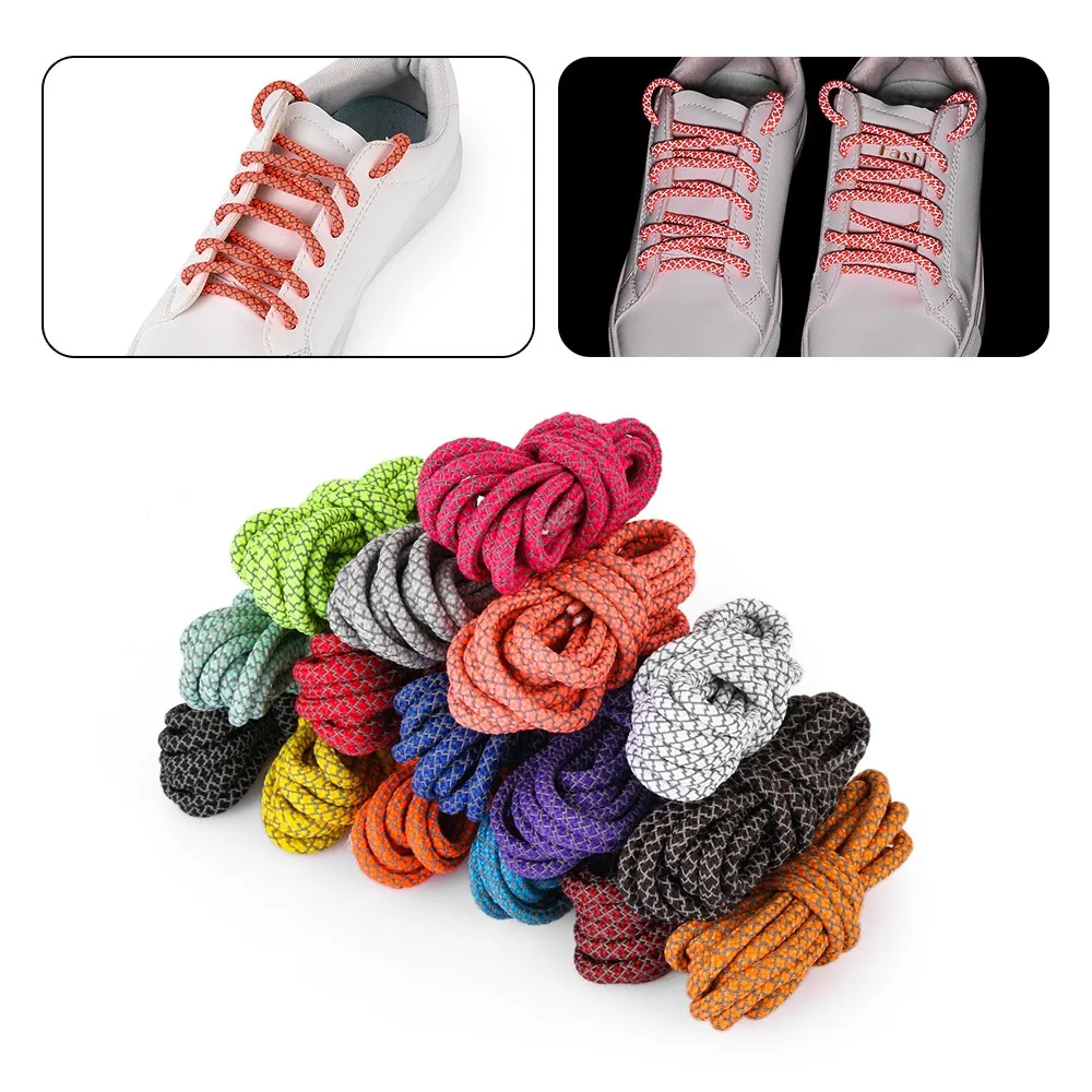 Cordones reflectantes redondos de poliéster para zapatillas - imagen 3
