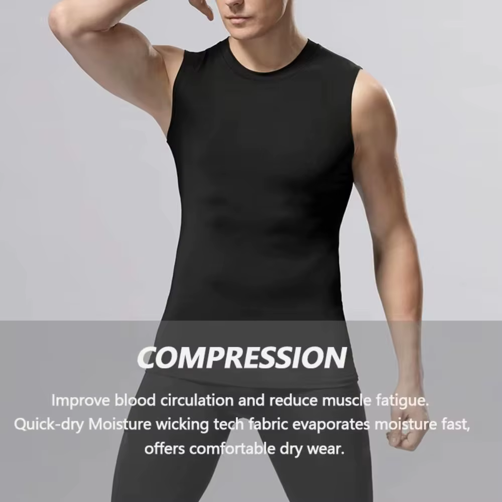 Chaleco Reductor de Vientre para Hombre – Compresión sin Mangas de Spandex