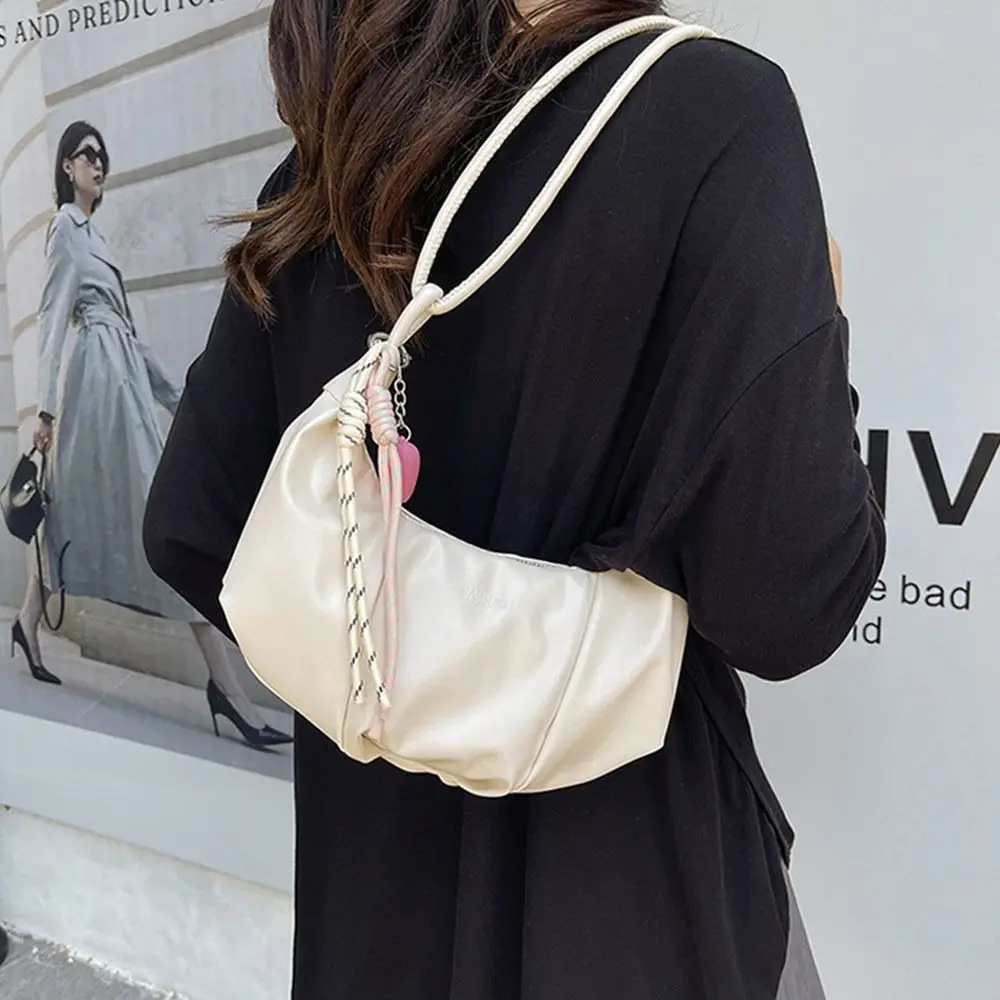 Bolso Hobo de piel sintética con cremallera y hombro gran capacidad - imagen 4