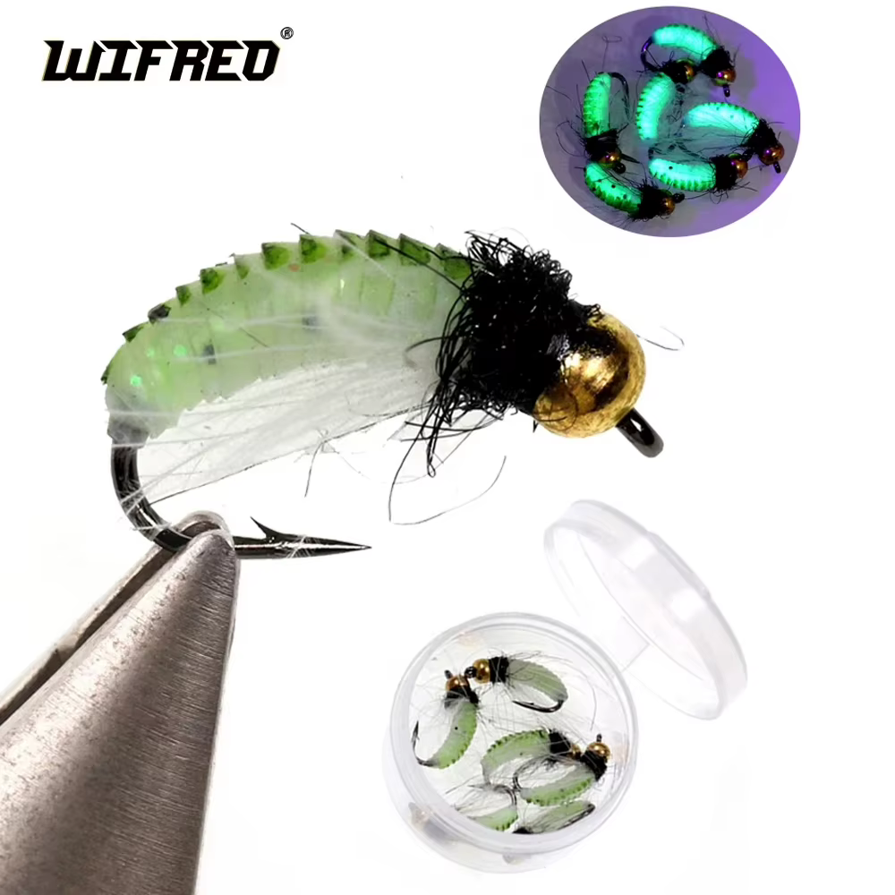 WIFREO Cebo artificial pesca - Cabeza de latón, hundimiento rápido, UV - imagen 3