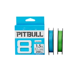 PITBULL Línea Trenzada PE 8 hebras verde/azul