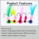 PROBEROS Jig Head con pluma y ojo 3D para lubina en agua salada - imagen 2