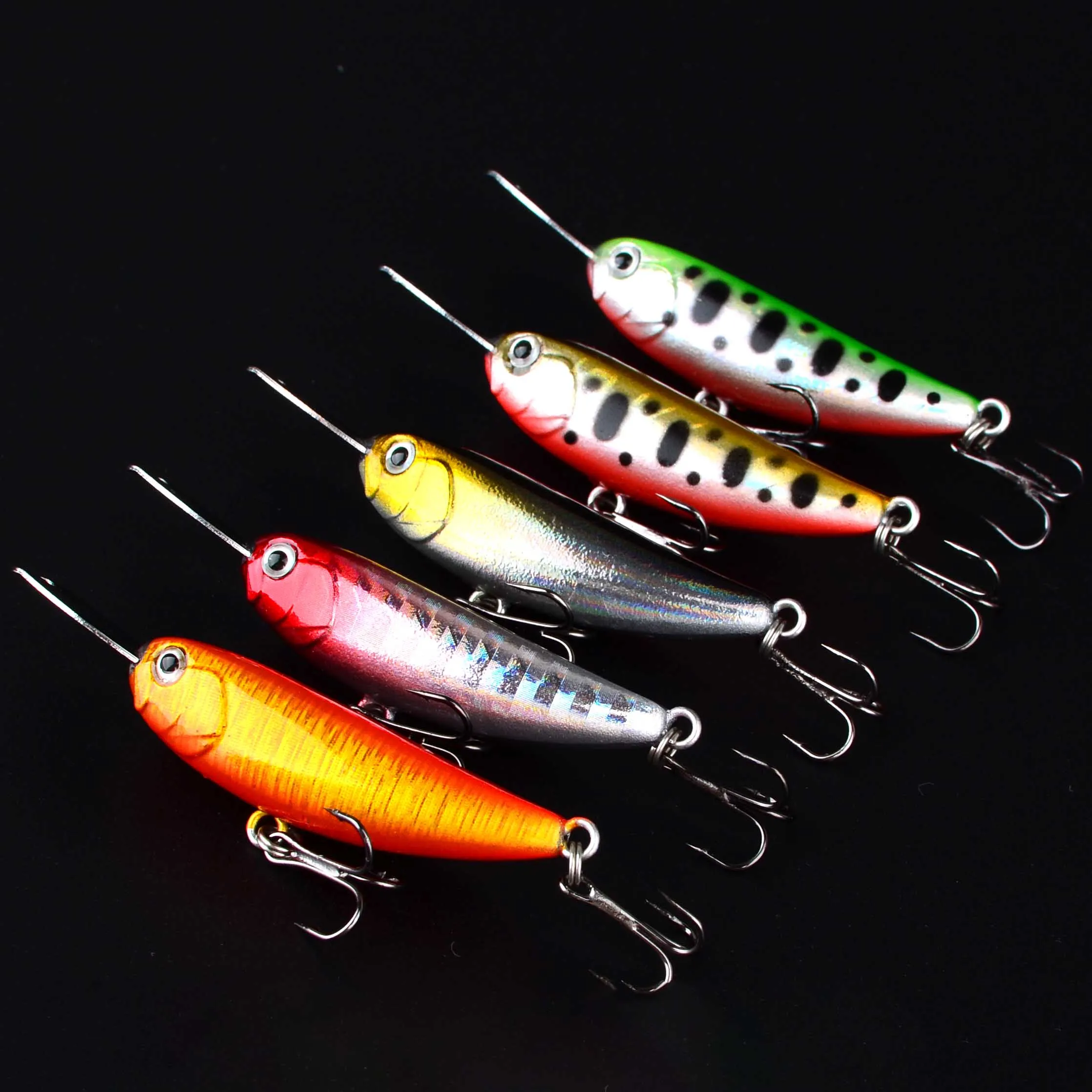 Señuelos Wobblers Minnow Crankbait de plástico para lubina – Jerkbait de hundimiento 5 uds - imagen 5