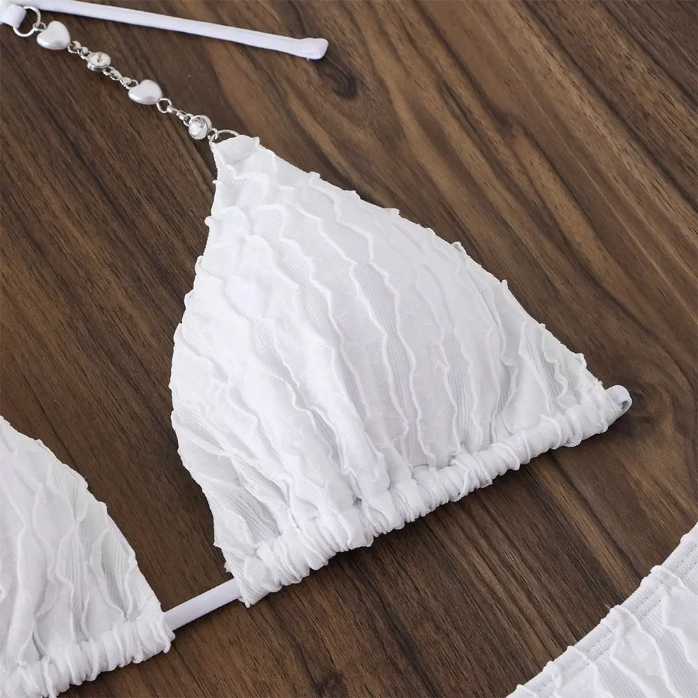 Bikini de manga larga con malla para mujer – Traje de baño playa verano - imagen 5