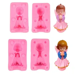 Molde silicona 3D Ángel – Velas y jabones tipo piruleta decorativa