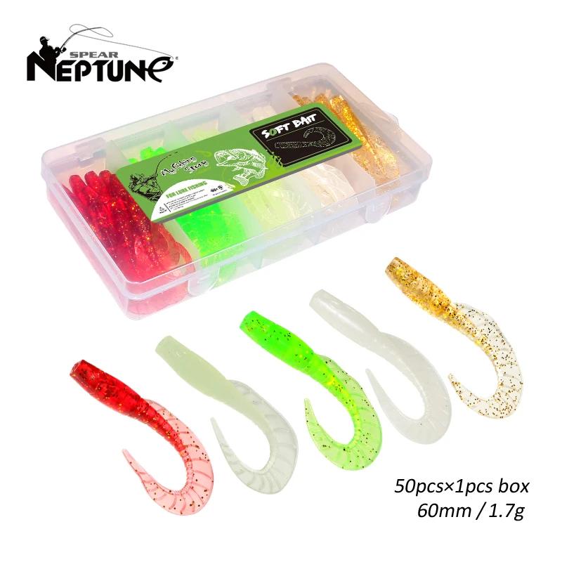 Señuelo suave gusano silicona 6cm Predator para lucio y trucha Swimbait