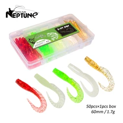 Señuelo suave gusano silicona 6cm Predator para lucio y trucha Swimbait