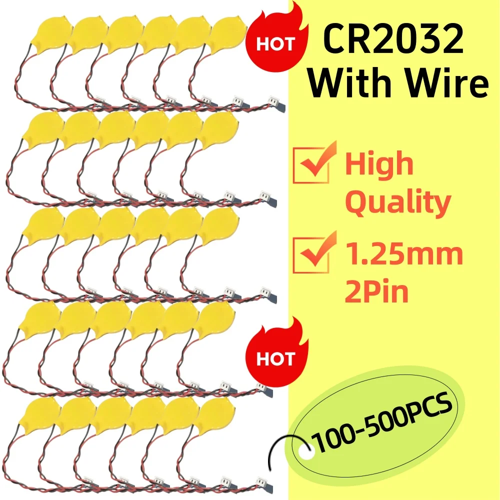 Baterías CR2032 con cables de 2 pines para BIOS y CMOS