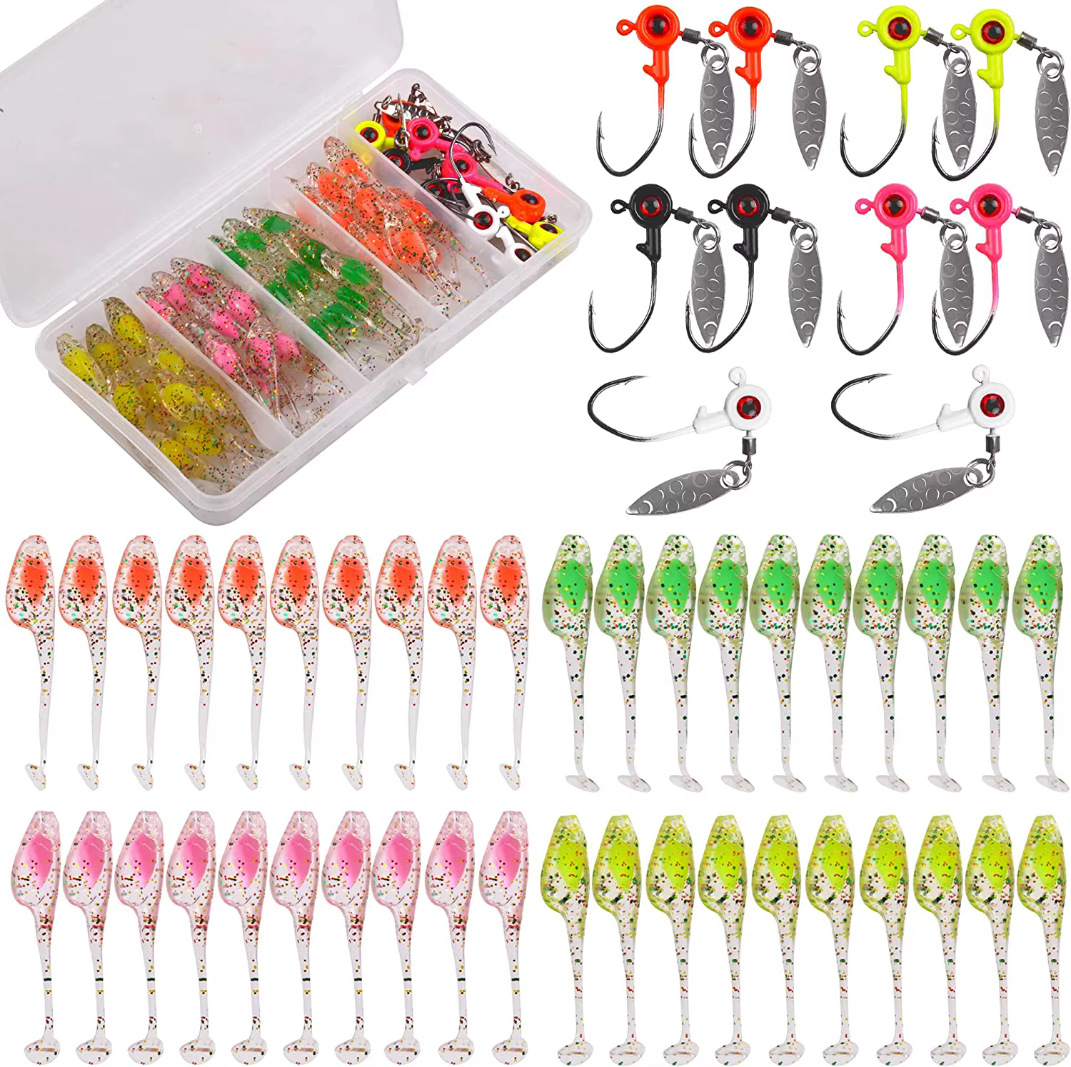 Señuelos Jig Head Crappie bola redonda para vinilo lubina Swimbait