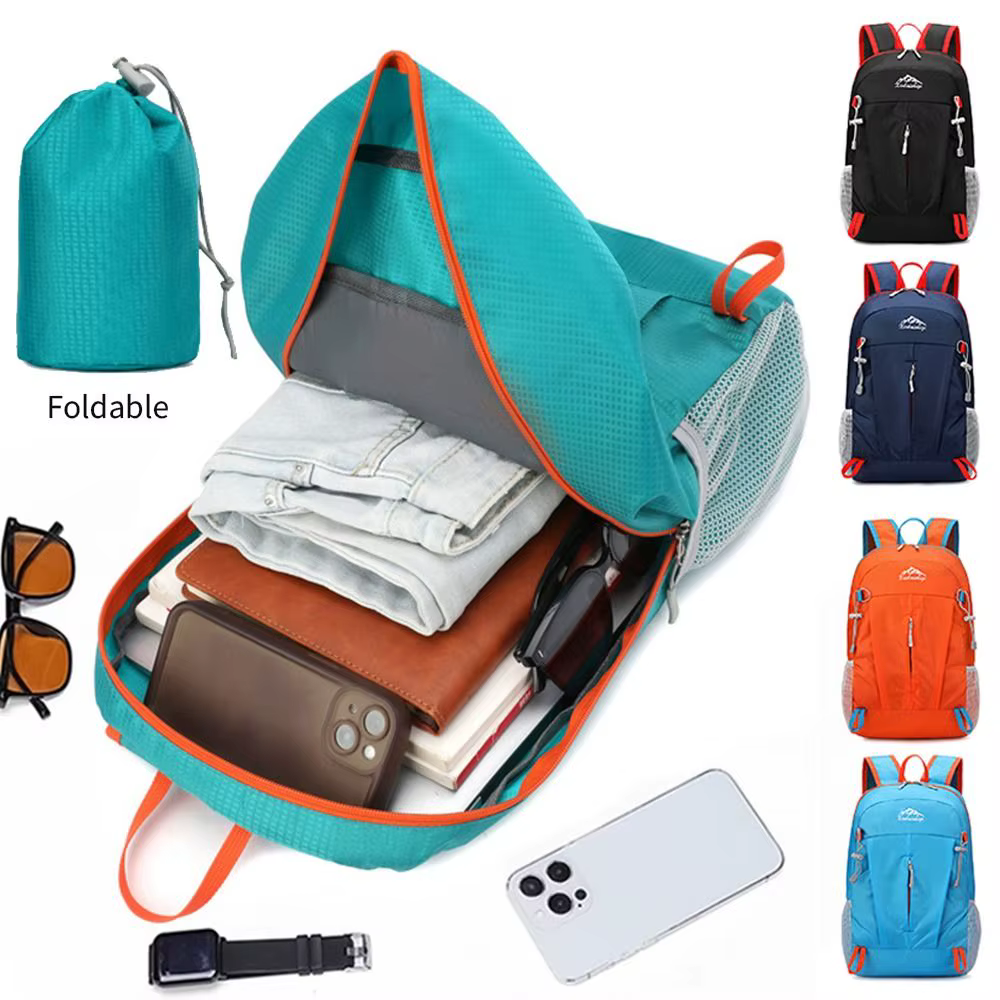 Mochila impermeable ultraligera 25L nylon plegable