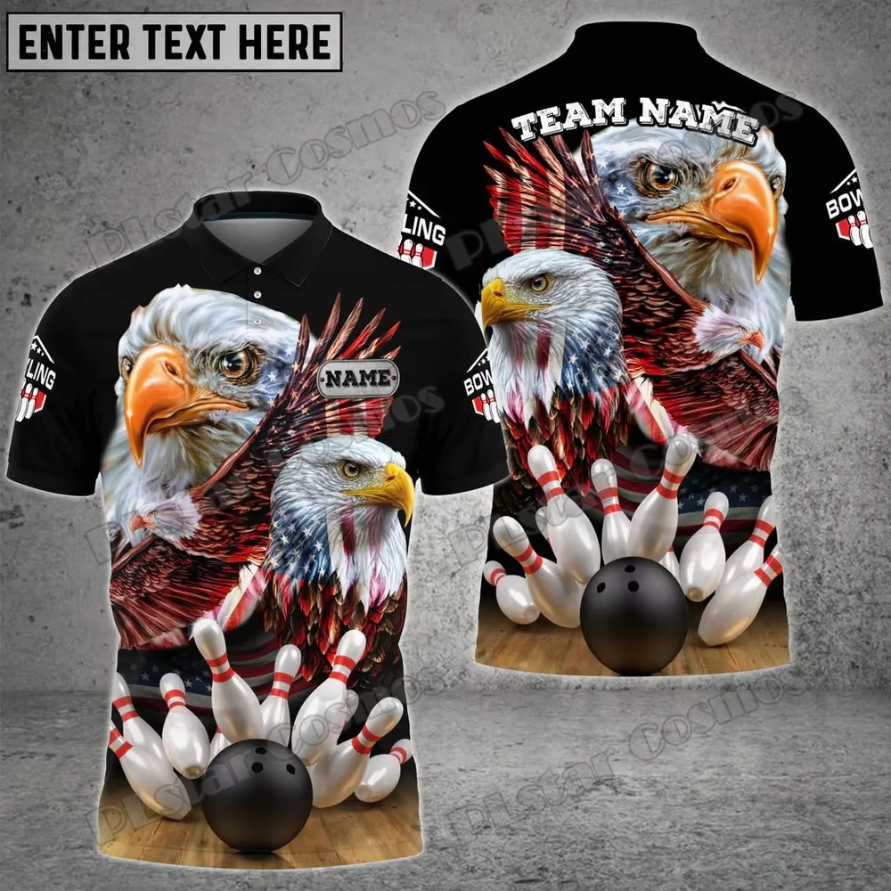 Polo Premium PLP56 Bowling & Pins – Estampado 3D Eagle personalizable - imagen 4