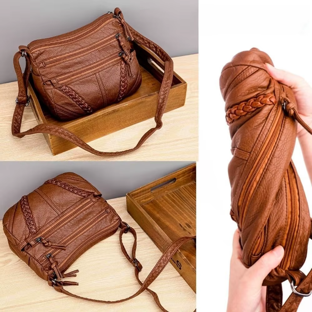 Bolso Retro de Hombro para Mujer en Cuero PU – Tipo Hobo - imagen 3
