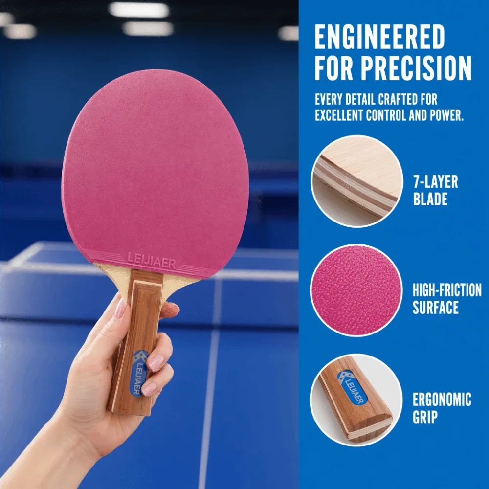 Raqueta de tenis de mesa doble cara alta velocidad para control estable - imagen 2