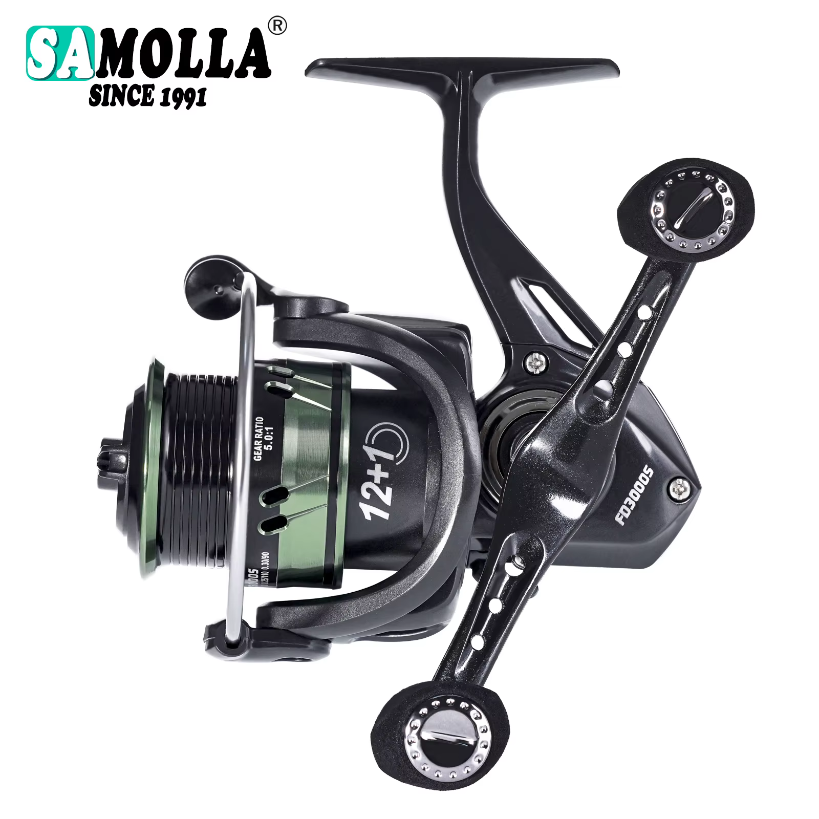 Carrete Spinning Metal 7:1 Superligero Resistente Agua – Pesca Mar