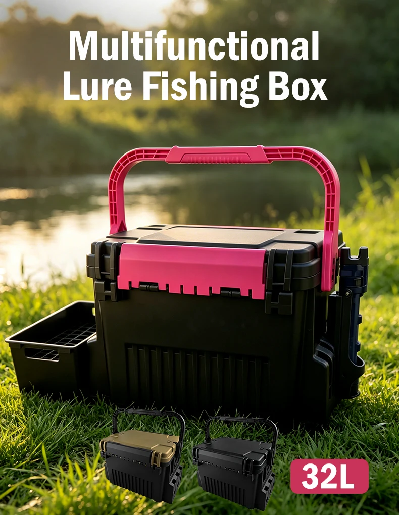 Caja de Pesca LEYDUN 2026 7000 32L en uso