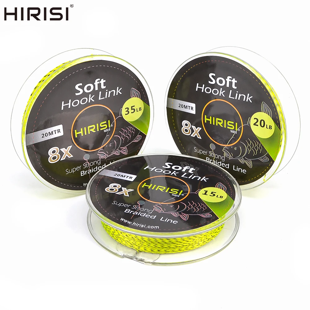 Leadcore trenzado 8 hilos 20 m para carpfishing y rig pelo
