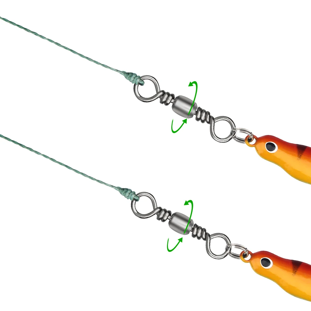DNDYUJU Conector giratorio de pesca con rodamientos inox - imagen 5