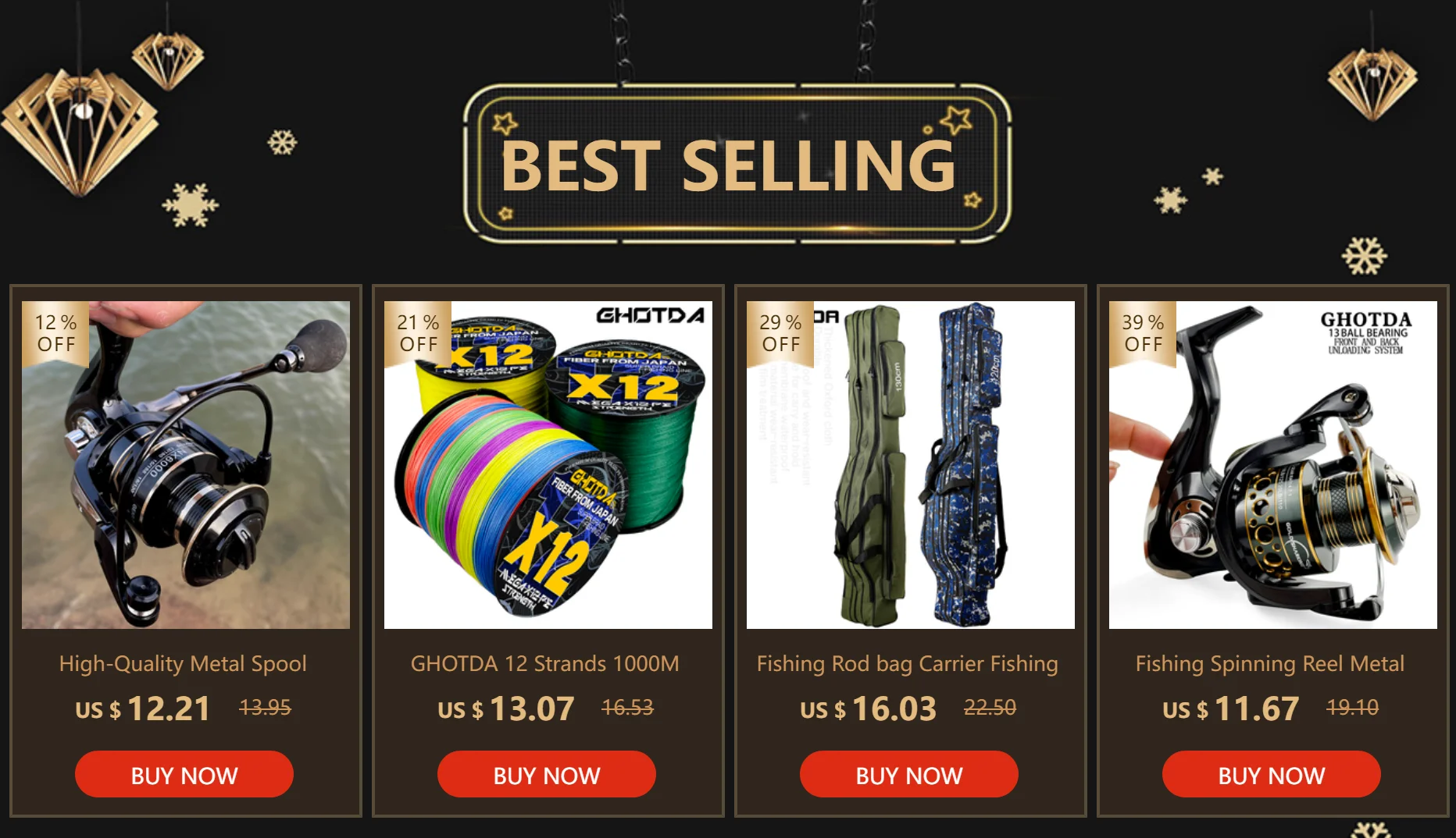 Caña de pescar GHOTDA telescópica en mano